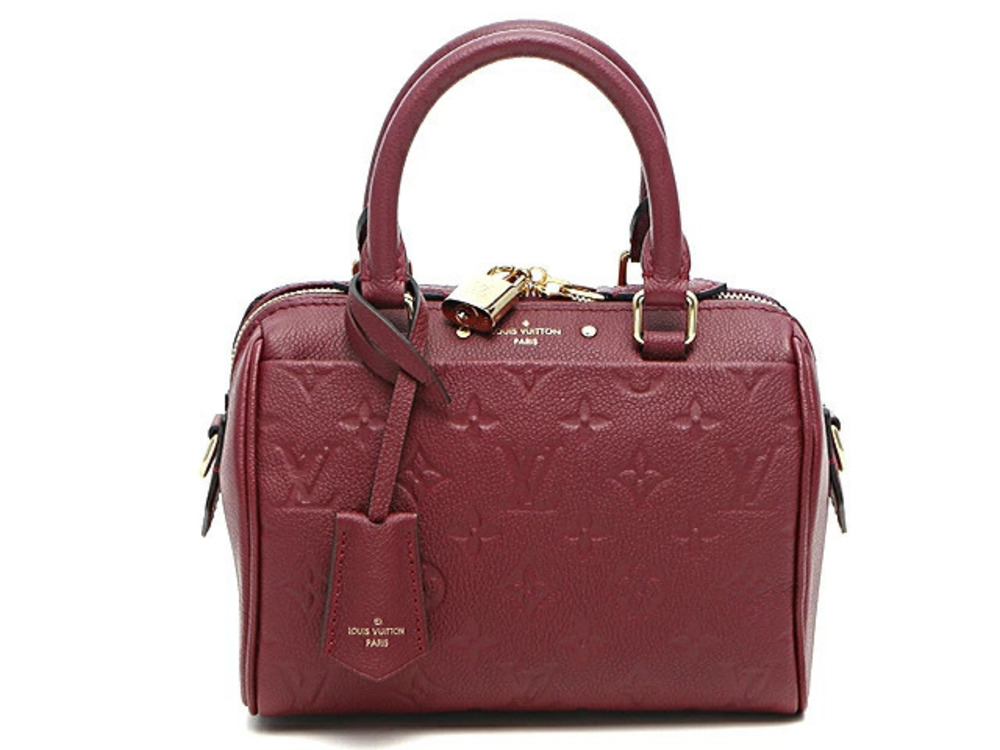 LOUIS VUITTON Speedy Bandouliere Monogram Empreinte Raisin Purple